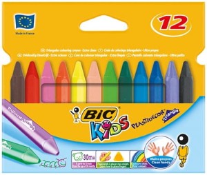 Kredki świecowe 12-kol. Plastidecor Triangle, BiC