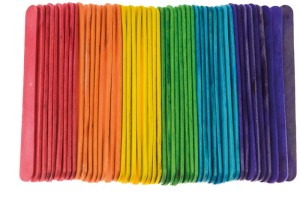 Patyczki drewniane kolorowe jumbo 11,4 cm PKD114, Brewis