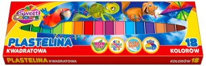 Plastelina 18-kol. kwadratowa, Koma Plast