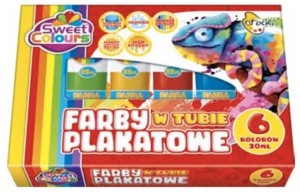 Farby plakatowe w tubach 35 ml 6-kol., Otocki
