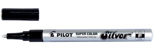 Marker olejny F 1 mm srebr., Pilot