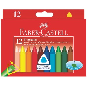 Kredki woskowe trójkątne 12-kol., Faber Castell
