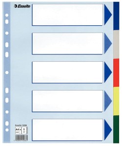 Przekładki A4+ MAXI 5k. PP, Esselte