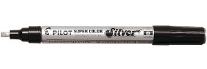 Marker olejny B 4.5 mm srebr., Pilot