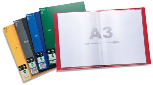 Album ofertowy 40 koszulek A4 - A3 niebieski, Pentel