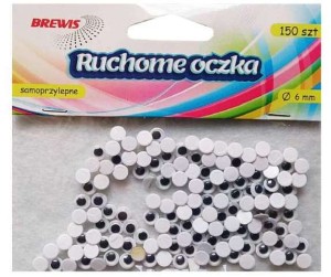 Oczy okrągłe  6mm samoprzylepne RO1 Brewis