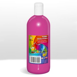 Farba plakatowa 500 ml butla różowa, Otocki