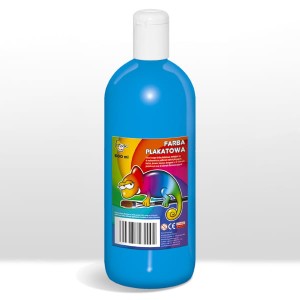 Farba plakatowa 500 ml butla niebieska jasna, Otocki