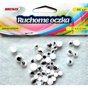 Oczy okrągłe 6, 8, 10mm  RO14, Brewis