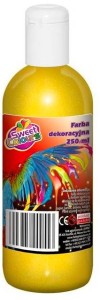 Farba plakatowa metaliczna 250 ml butla złota, Otocki