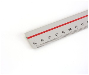 Linia 30cm AL. dwustronna, Leniar