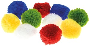 Pompony dekoracyjne super puszyste mix 10 szt. POM06, Brewis