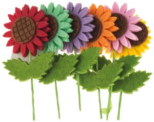 Naklejki z filcu kwiatki FVC06, Brewis