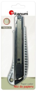 Nóż segmentowy 18 mm aluminiowa prowadn. 369058, Titanum