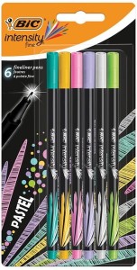 Cienkopisy Intensity Fine 0,4mm 6 kol. Pastel, BiC
