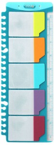 Przekładki indeksujące PP samoprzylepne mix kolorów (5X5P), Elba