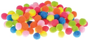 Pompony dekoracyjne POM28 mix kolorów, Brewis