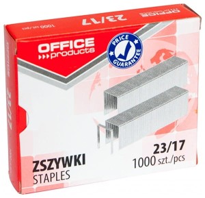 Zszywki 23/17, 1000szt., Office Products