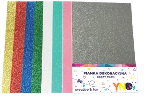 Pianka dekoracyjna brokatowa 8 kolorów, YN Joy