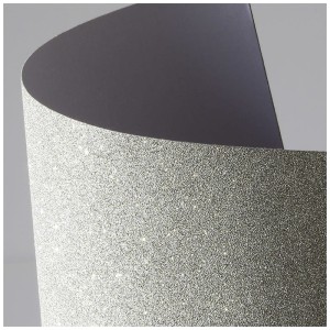 Arkusz samoprzylepny brokatowy Srebrny A4 op. 10szt 150g/m2, Galeria Papieru