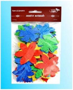 Kwiatki brokatowe 35-48mm miks 60 szt zestaw 4 DM-KW04B, Galeria Hobby