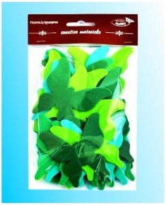 Motyle 62-92mm miks 52 szt tonacja zielona DM-M105, Galeria Hobby