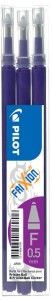 Wkłady wymazywalne do Frixion Clicker 0,5 fioletowy op. 3szt. BLS-FR5, Pilot
