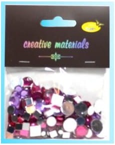 Elementy ozdobne kryształki tonacja różowa 4-12mm 25g, Galeria Hobby