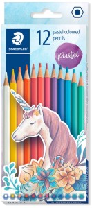 Kredki 12-kol. sześciokątne, pastelowe kolory, Staedtler