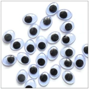 Oczy owalne 10mm 25szt, D-A-S