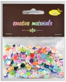 Cekiny 6mm, 20g miks kolorów opalizujących, Galeria Hobby