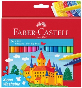 Flamastry 36-kol. Zamek opakowanie kartonowe, Faber-Castell