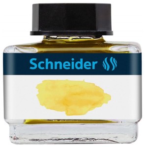 Atrament do pióra szklany kałamarz, 15ml, cytrynowy, Schneider