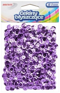 Cekiny hologramowe 6mm H110 fioletowe, Brewis