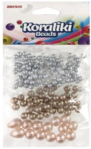 Korale zestaw 3 kolory KZ 2 perłowy, Brewis