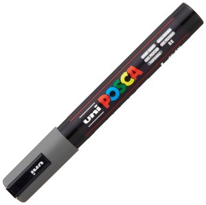 Marker pigmentowy Posca PC-5M grafitowy, Uni