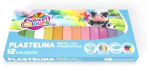 Plastelina 12-kol.pastelowa kwadratowa, Koma Plast