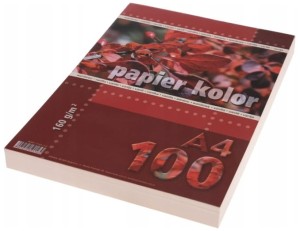 Papier A4 160g waniliowy ryza 100 ark., Kreska