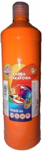 Farba plakatowa 1000 ml butla pomarańczowa, Otocki