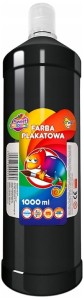 Farba plakatowa 1000 ml butla czarna, Otocki