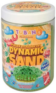 Piasek dynamiczny 1 kg. zielony, Tuban