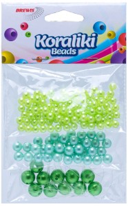Korale zestaw 3 kolory KZ 5 zielony, Brewis