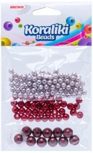 Korale zestaw 3 kolory KZ 6 czerwony, Brewis