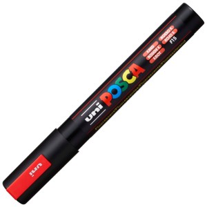 Marker pigmentowy Posca PC-5M fluo czerwony, Uni