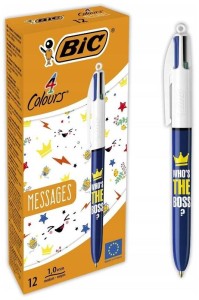 Długopisy 4-kol. 4 Colours Messages Boss, BiC