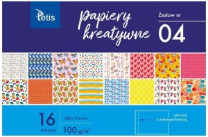 Papiery kreatywne A5 zestaw nr 04 KB029-04, Tetis