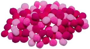 Pompony dekoracyjne odcienie różowego 10mm POM45, Brewis
