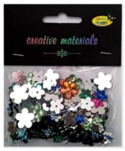 Kwiatki akrylowe 6-16mm, 20g kolor miks, Galeria Hobby