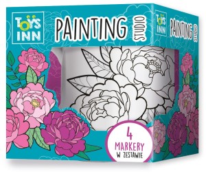 Kubek do kolorowania z markerami Peonie, Stnux