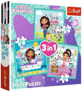 Puzzle 3 w 1 Aktywności Gabbi  34871, Trefl